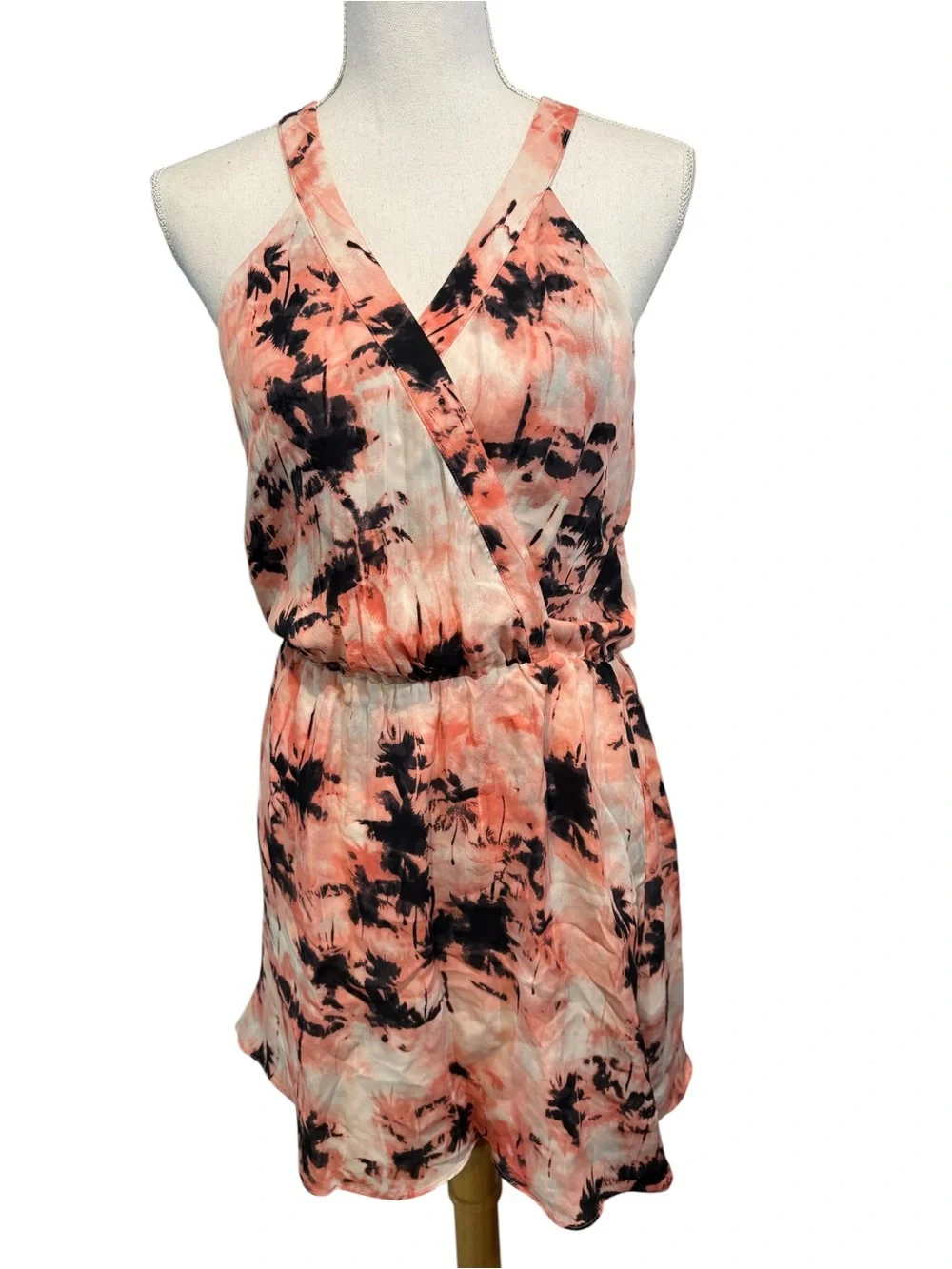 Parker Silk Kita Dress in Camo Pompano.  Size M